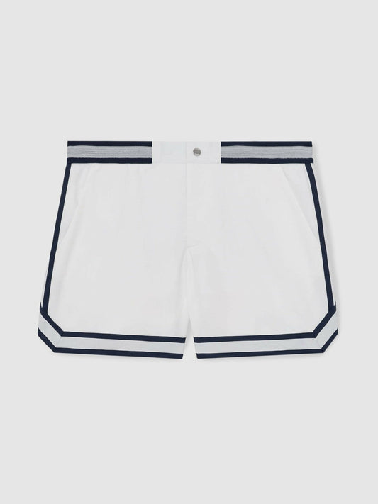 | Ché Stripe-Trim Swim Shorts White | Men