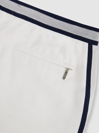 | Ché Stripe-Trim Swim Shorts White | Men