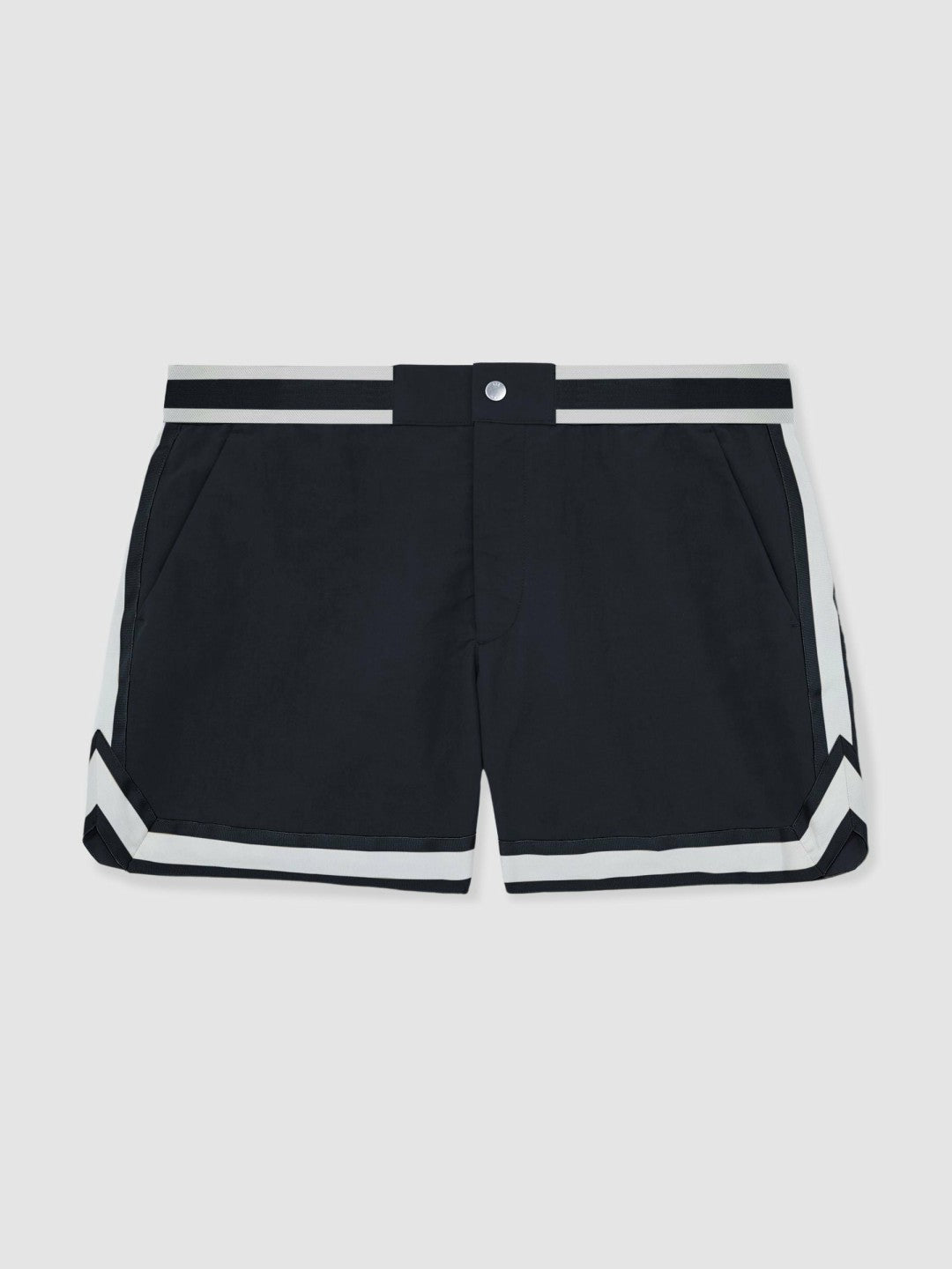 | Ché Stripe-Trim Swim Shorts Navy | Men