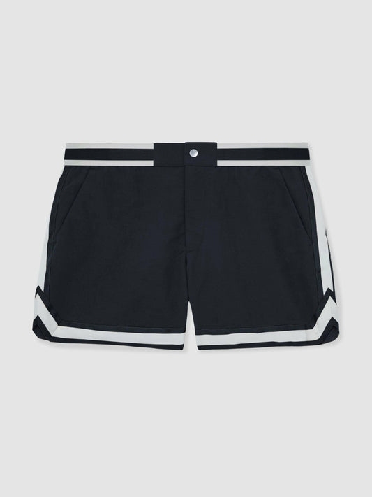 | Ché Stripe-Trim Swim Shorts Navy | Men