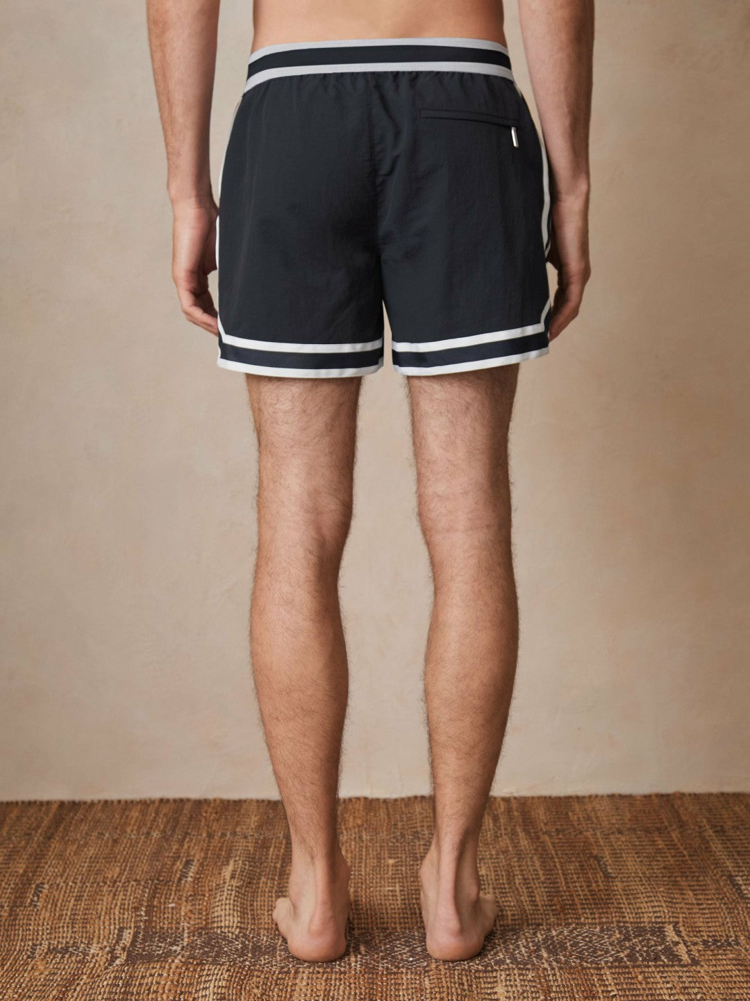 | Ché Stripe-Trim Swim Shorts Navy | Men