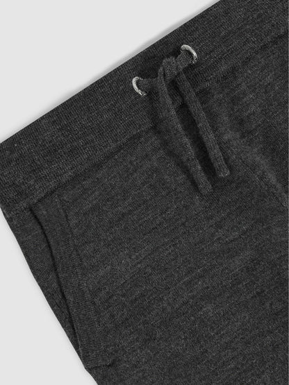 9-13 yrs Merino Wool Cuffed Joggers Derby Grey Melange | Children & Baby