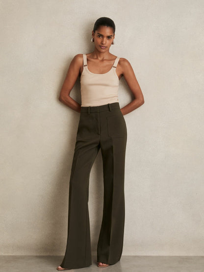 Stretch-Cotton D-Ring Strap Vest Neutral | Women