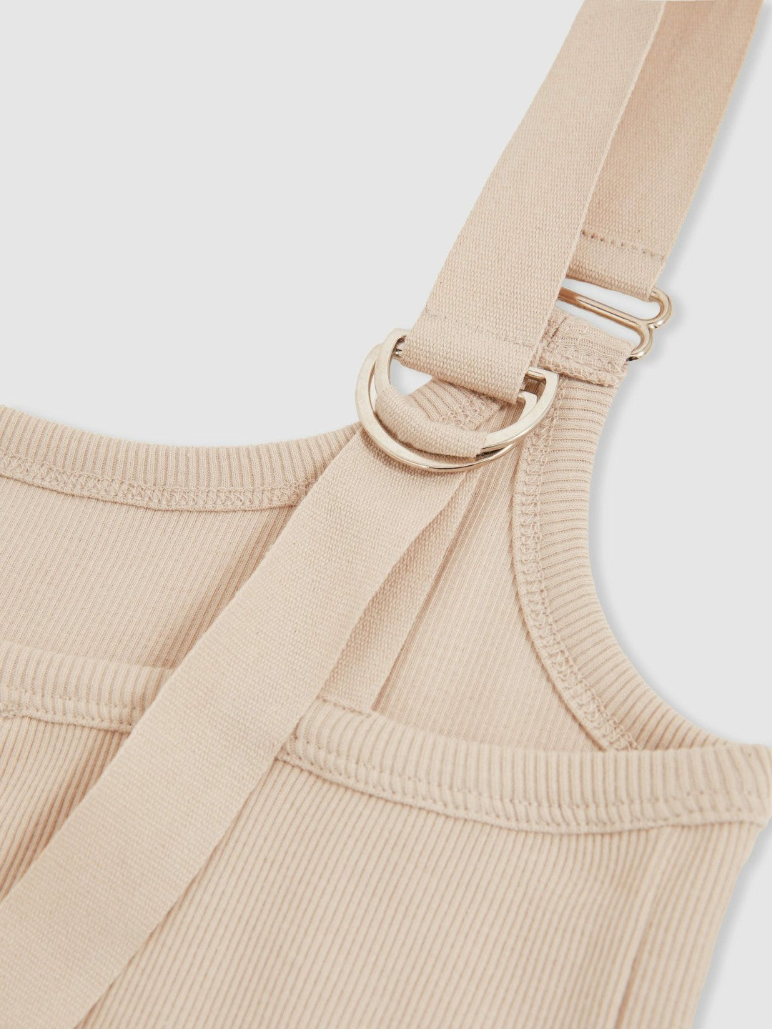 Stretch-Cotton D-Ring Strap Vest Neutral | Women