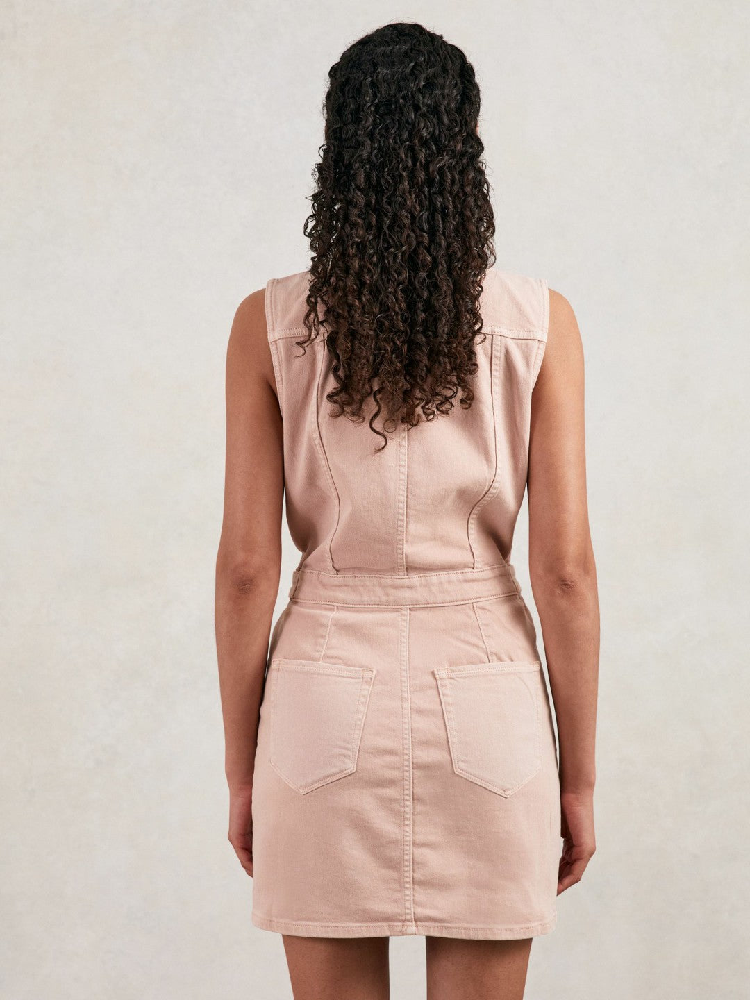 Good American Denim Zipped Mini Dress Petal Pink | Women
