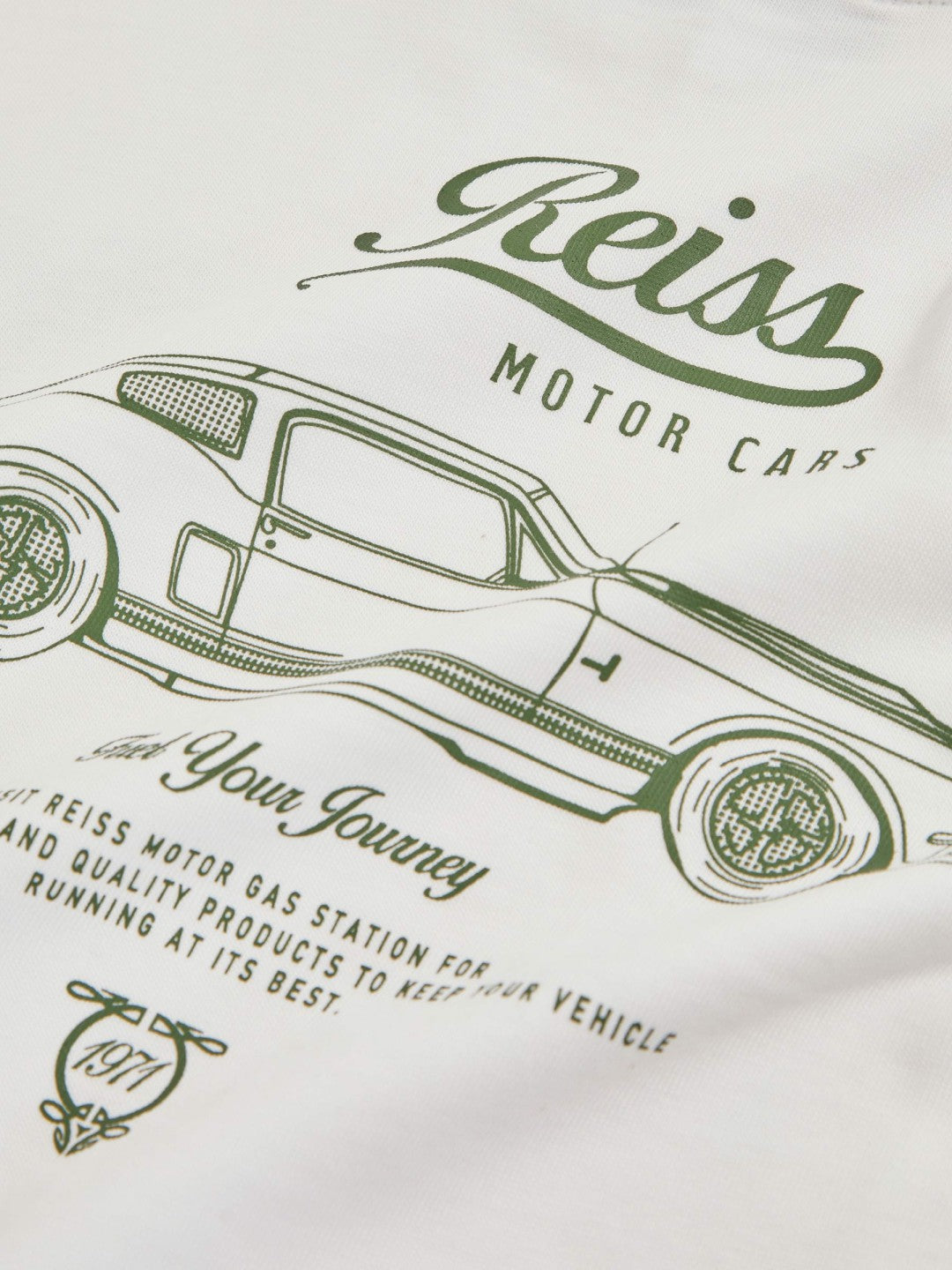 3-9 yrs Cotton Motor Cars-Print T-Shirt White/Green | Children & Baby
