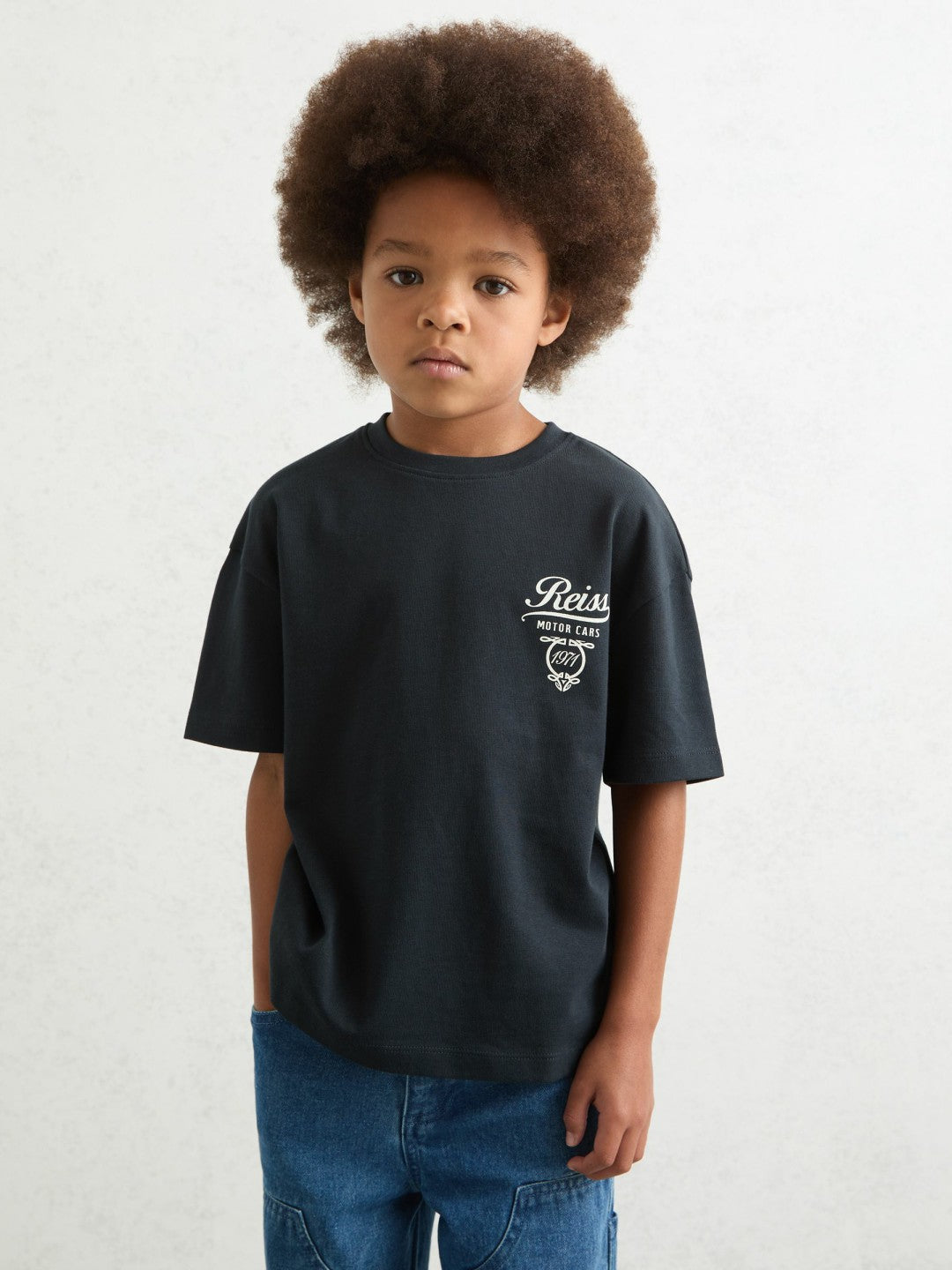 Cotton Motor Cars-Print T-Shirt Blue | Children & Baby