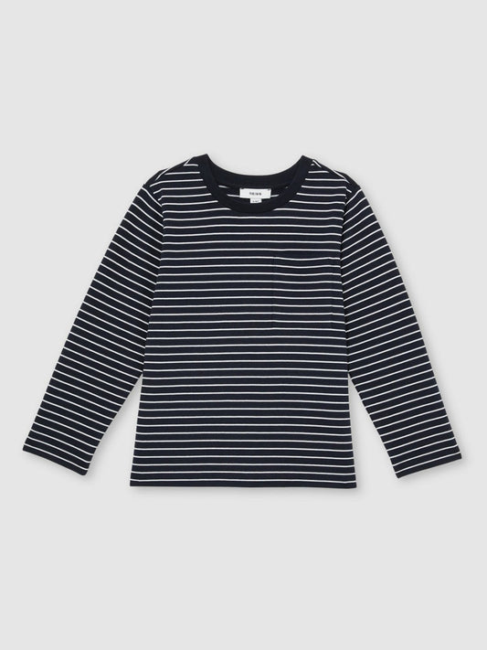 4-9 yrs Stretch-Cotton Stripe T-Shirt Navy/White | Children & Baby