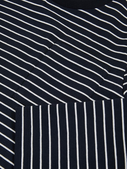 4-9 yrs Stretch-Cotton Stripe T-Shirt Navy/White | Children & Baby
