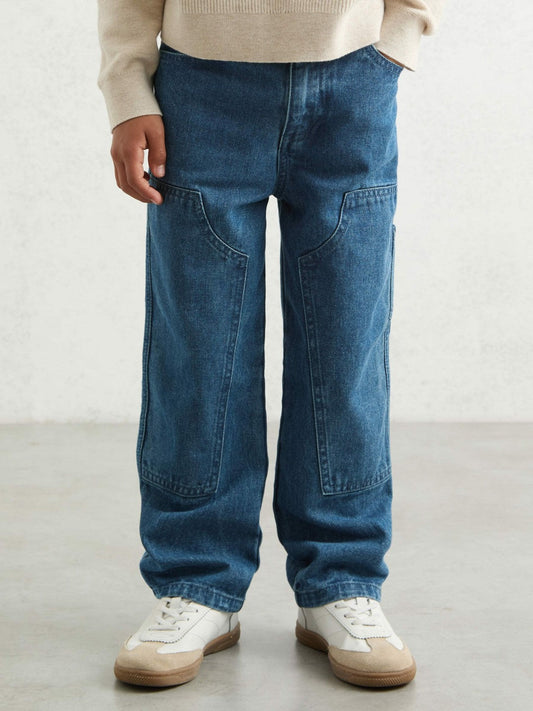 9-13 yrs Straight-Leg Carpenter Jeans Mid Blue | Children & Baby