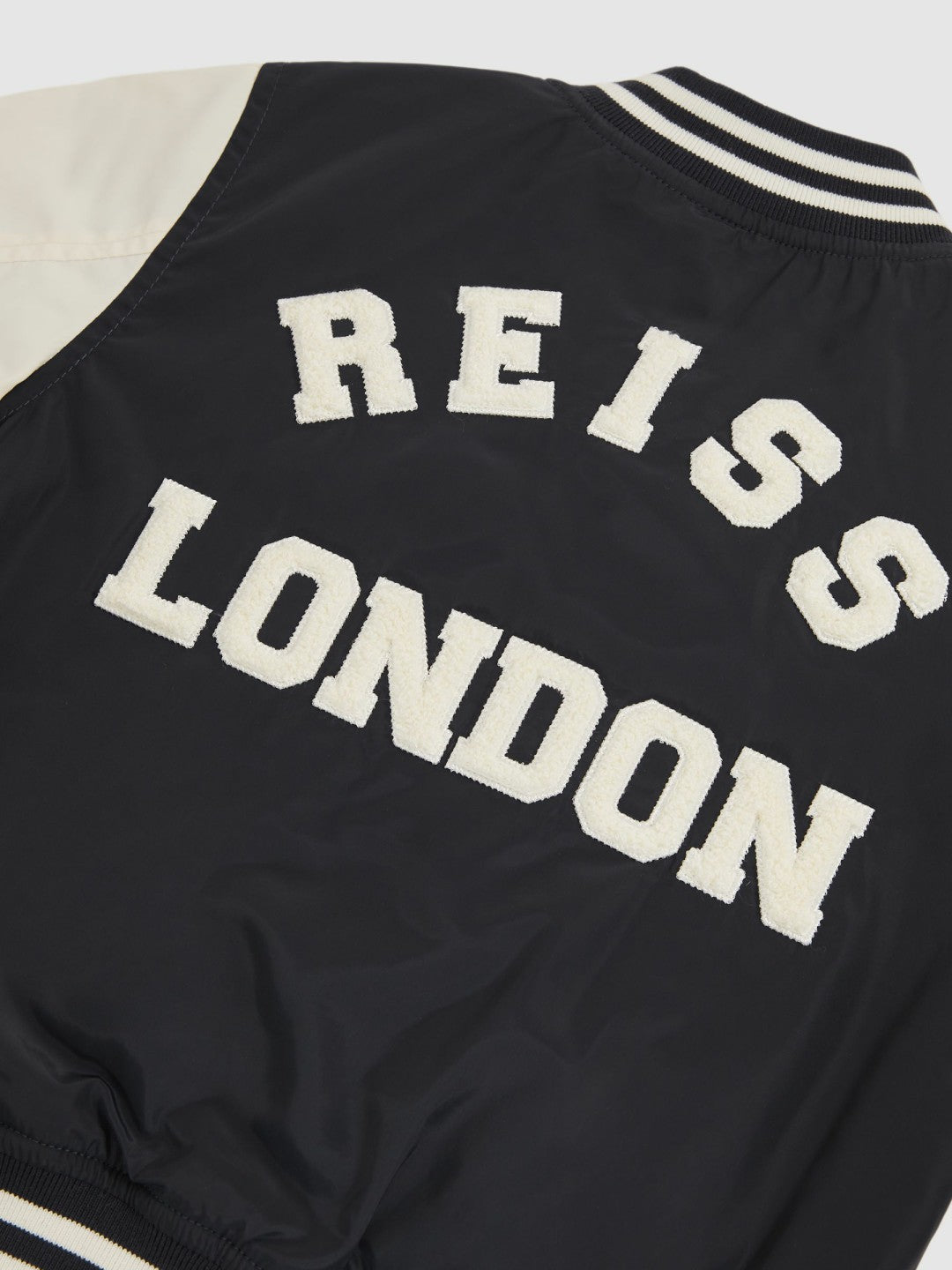 9-13 yrs Colour-Block Varsity Bomber Jacket Navy/ Off White | Children & Baby