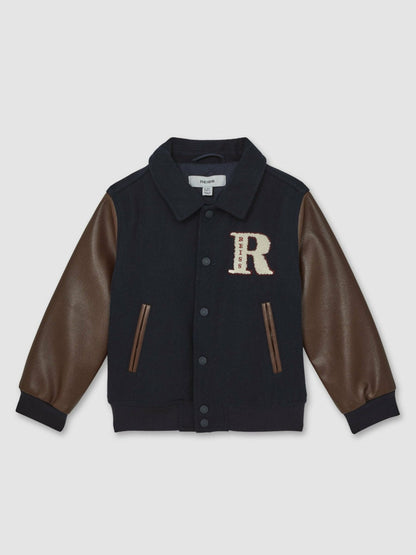 3-9 yrs Motor Cars Press-Stud Bomber Jacket Navy/Brown | Children & Baby