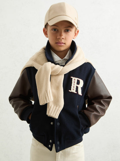 9-13 yrs Motor Cars Press-Stud Bomber Jacket Navy/Brown | Children & Baby