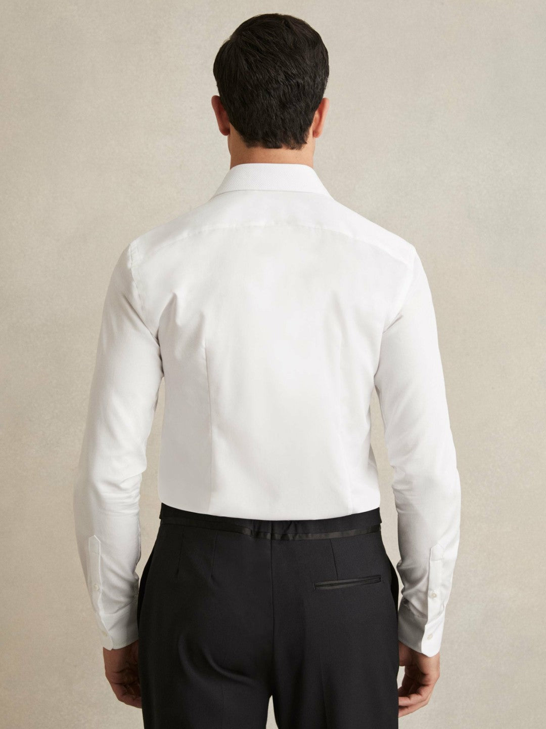 Slim Fit Cotton Double-Cuff Dinner Shirt Regular-Fit White | Men
