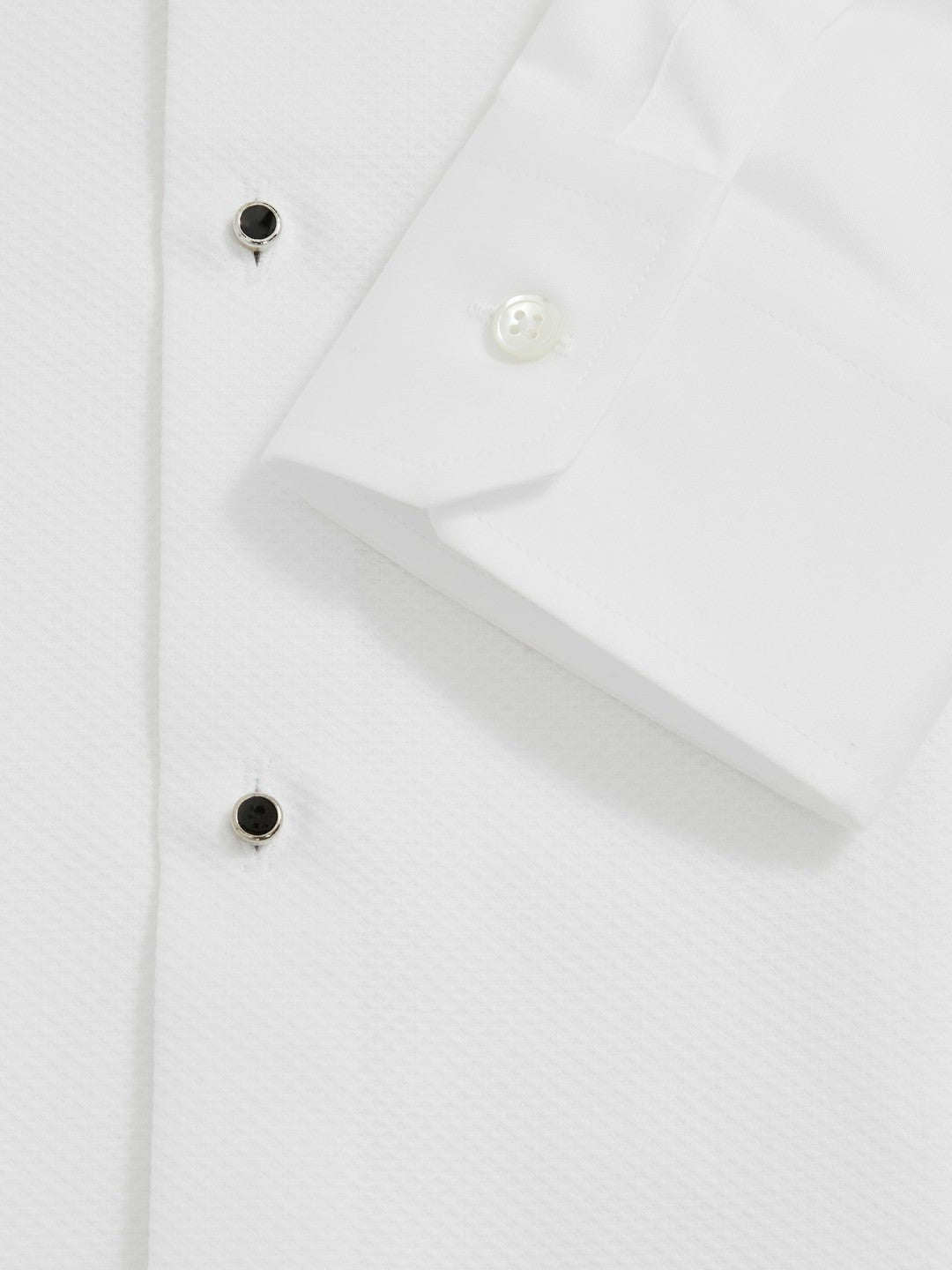 Slim Fit Cotton Double-Cuff Dinner Shirt Regular-Fit White | Men