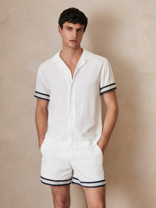 | Ché Stripe-Cuff Shirt White | Men