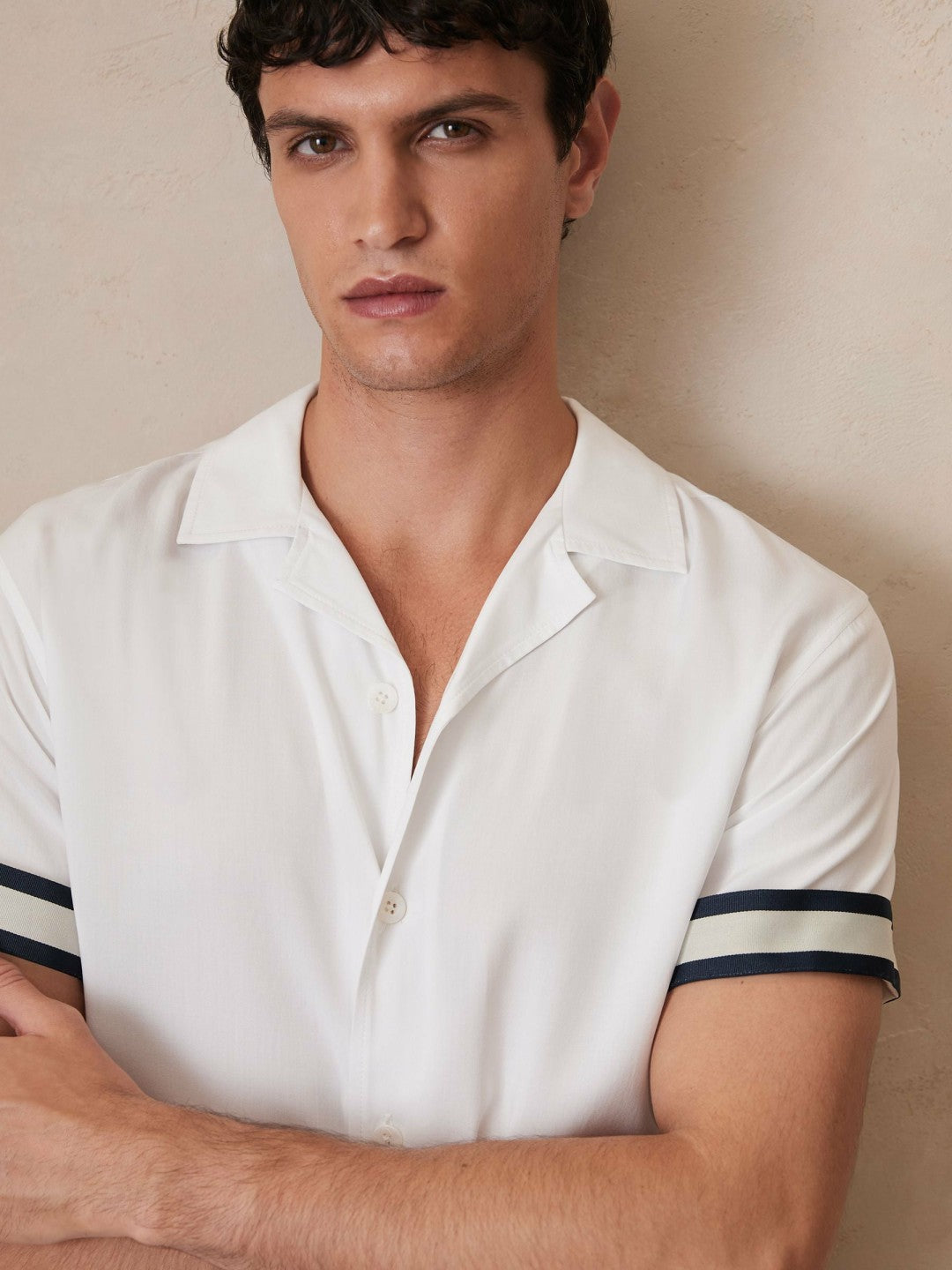 | Ché Stripe-Cuff Shirt White | Men