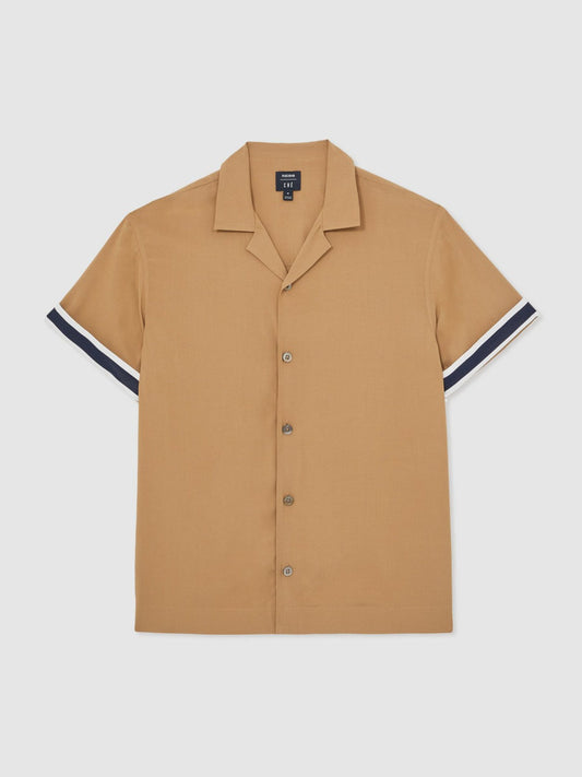 | Ché Stripe-Cuff Shirt Camel | Men