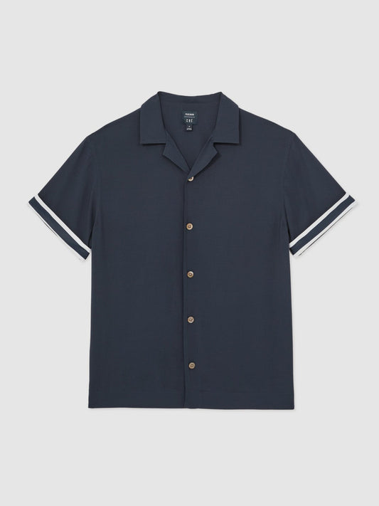 | Ché Stripe-Cuff Shirt Navy | Men