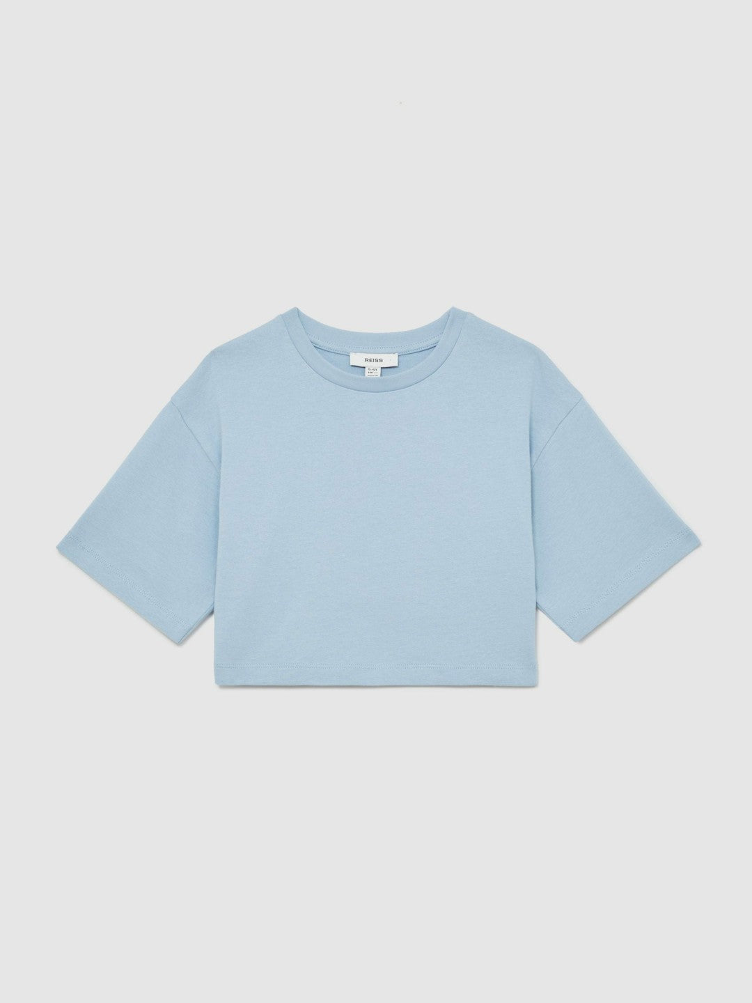 3-9 yrs Cotton Oversized Cropped T-Shirt Blue | Children & Baby