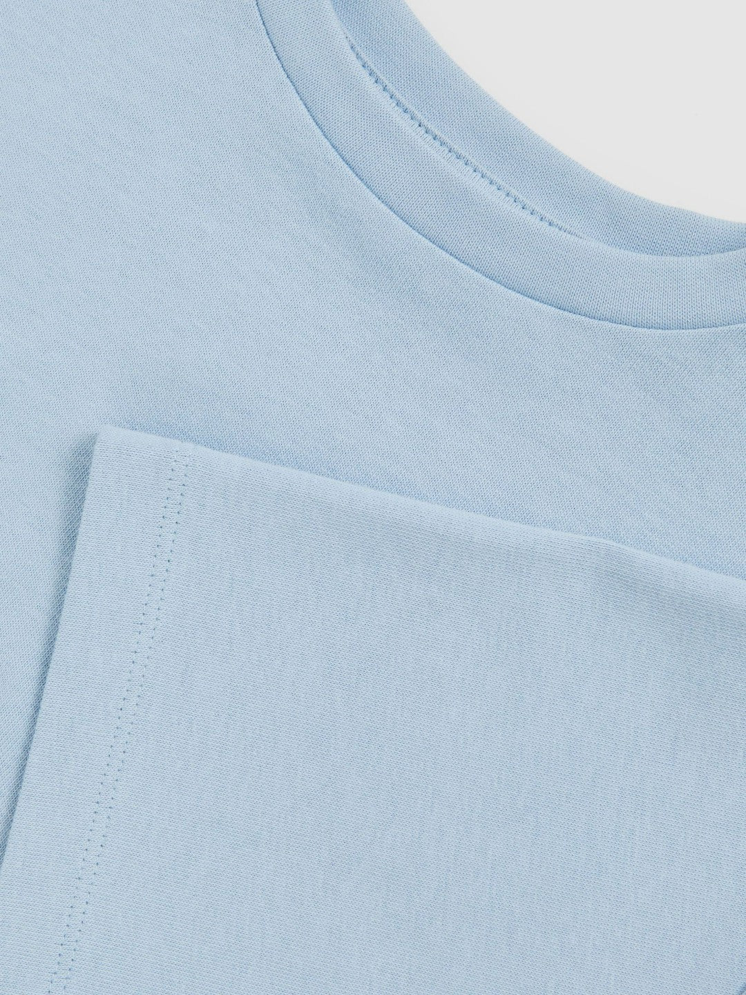 3-9 yrs Cotton Oversized Cropped T-Shirt Blue | Children & Baby
