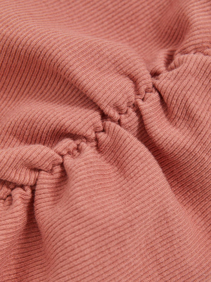 4-9 yrs Cotton Ruched Long-Sleeve T-Shirt with Stretch Rose | Children & Baby