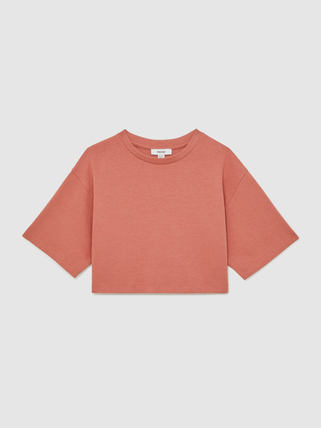 9-13 yrs Cotton Oversized Cropped T-Shirt Rose | Children & Baby