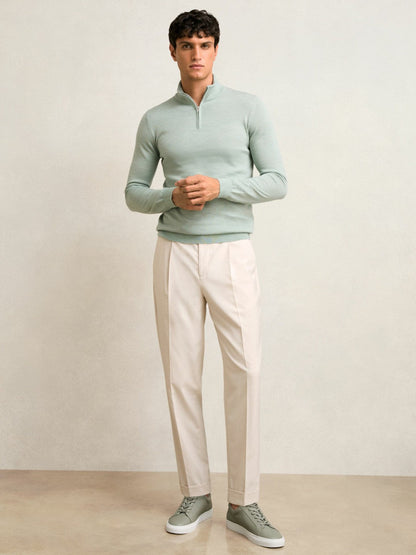 Merino Wool Half-Zip Jumper  | Men