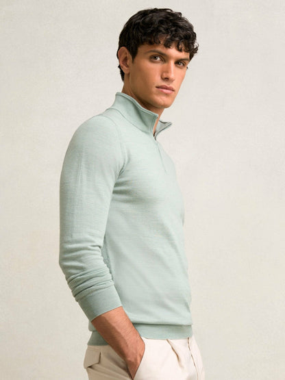 Merino Wool Half-Zip Jumper  | Men