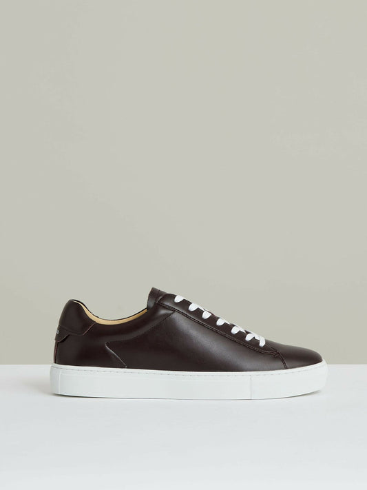 Leather Low-Top Trainers Plum Purple | Men
