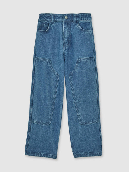 13-14 yrs Straight-Leg Carpenter Jeans Mid Blue | Children & Baby