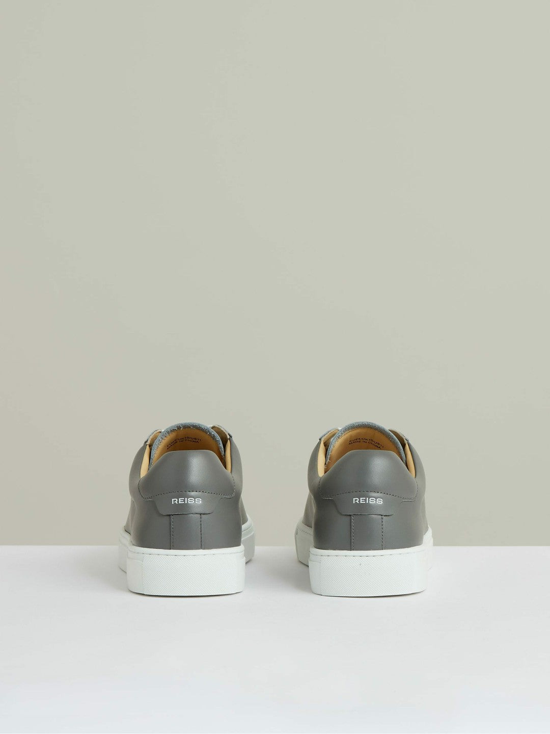 Leather Low-Top Trainers Graphite Grey | Men
