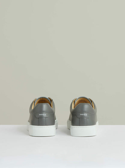 Leather Low-Top Trainers Graphite Grey | Men