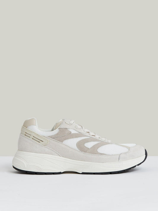 Panelled Running Trainers Off White/Stone | Men