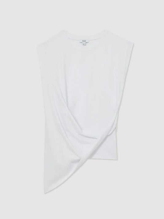 Cotton Drape T-Shirt White | Women