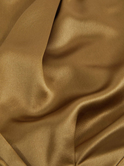 Acler Draped Satin Midi Dress Gold Moss | Women