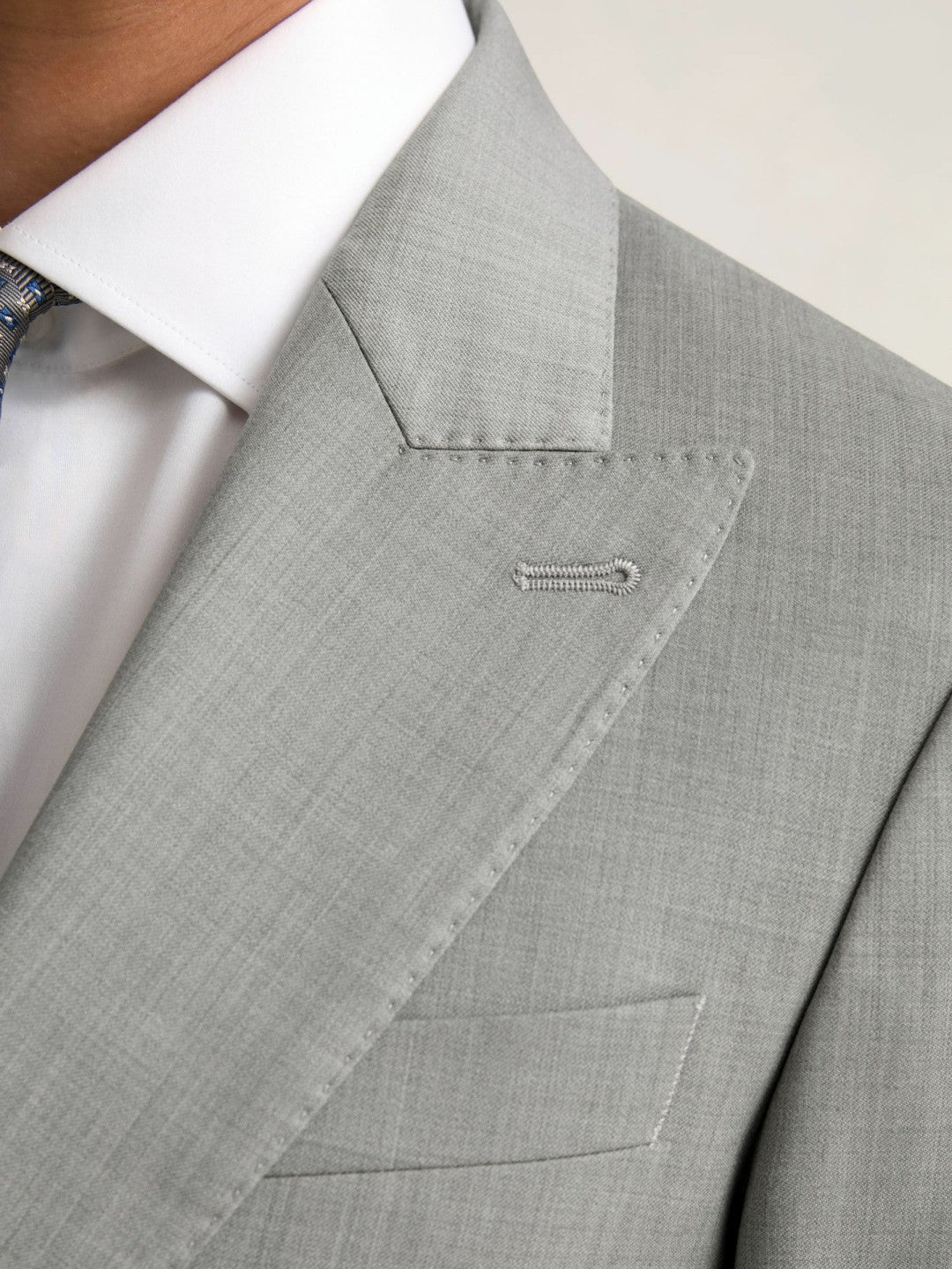 Slim-Fit Wool Single Breasted Suit Blazer Mid Grey | Men