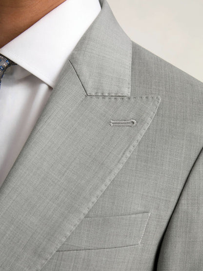 Slim-Fit Wool Single Breasted Suit Blazer Mid Grey | Men