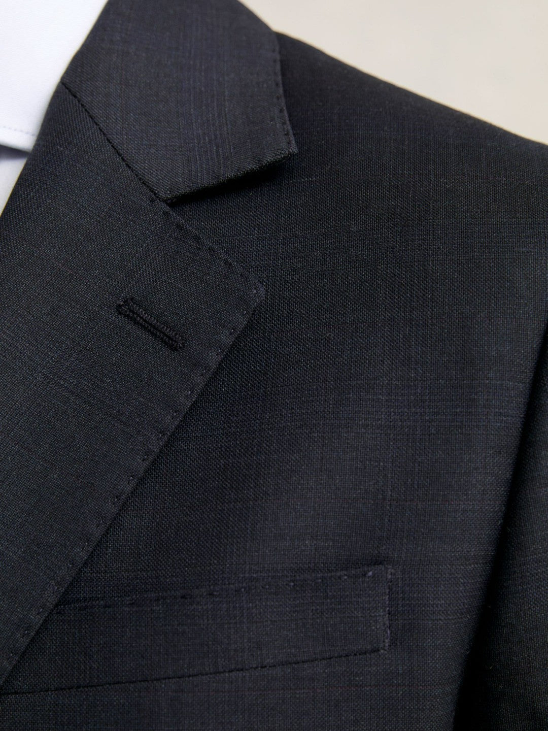 Slim-Fit Wool Single Breasted Check Suit Blazer Navy | Men