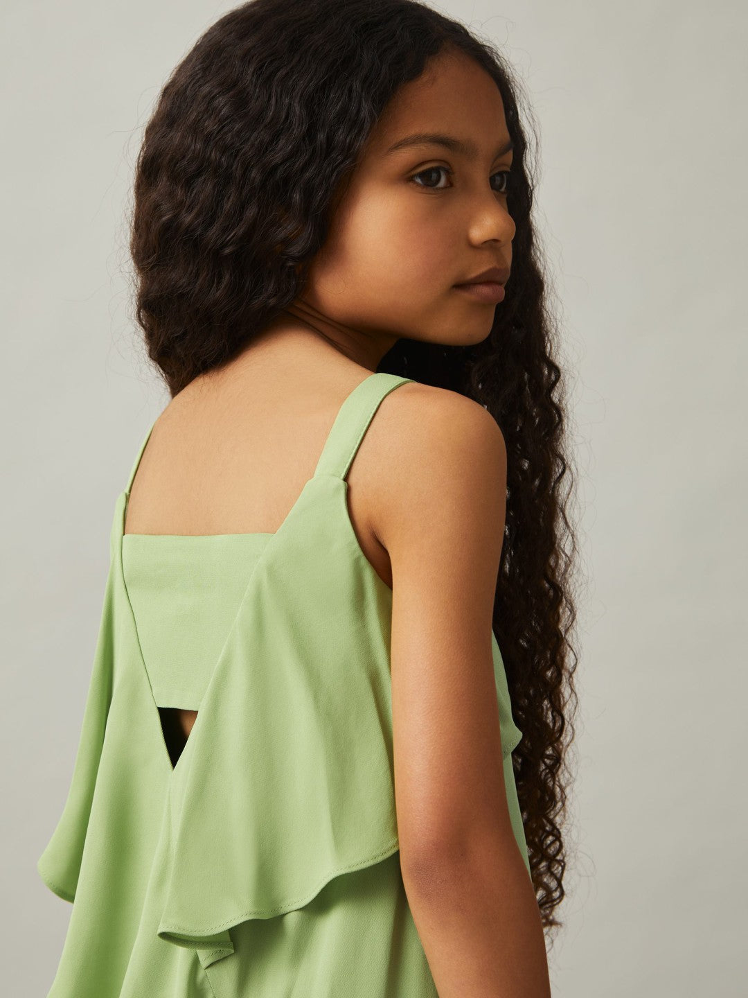 4-9 yrs Handkerchief-Hem Sleeveless Dress Green | Children & Baby