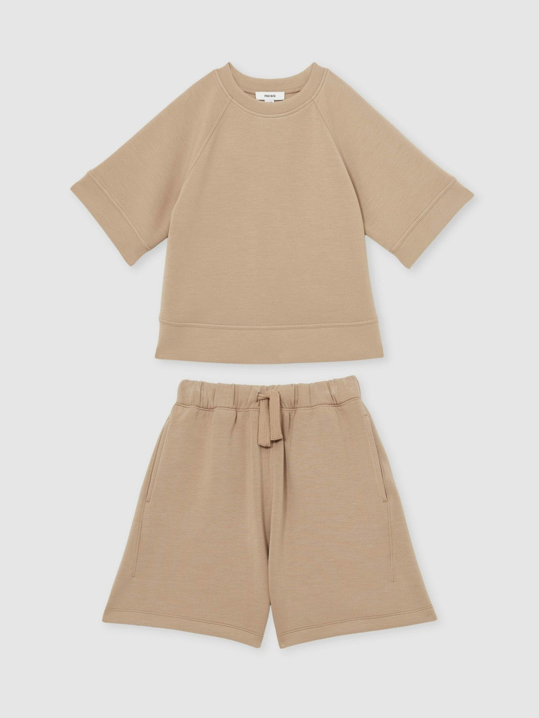 3-9 yrs Modal-Blend Sweatshirt And Shorts Set Mink | Children & Baby
