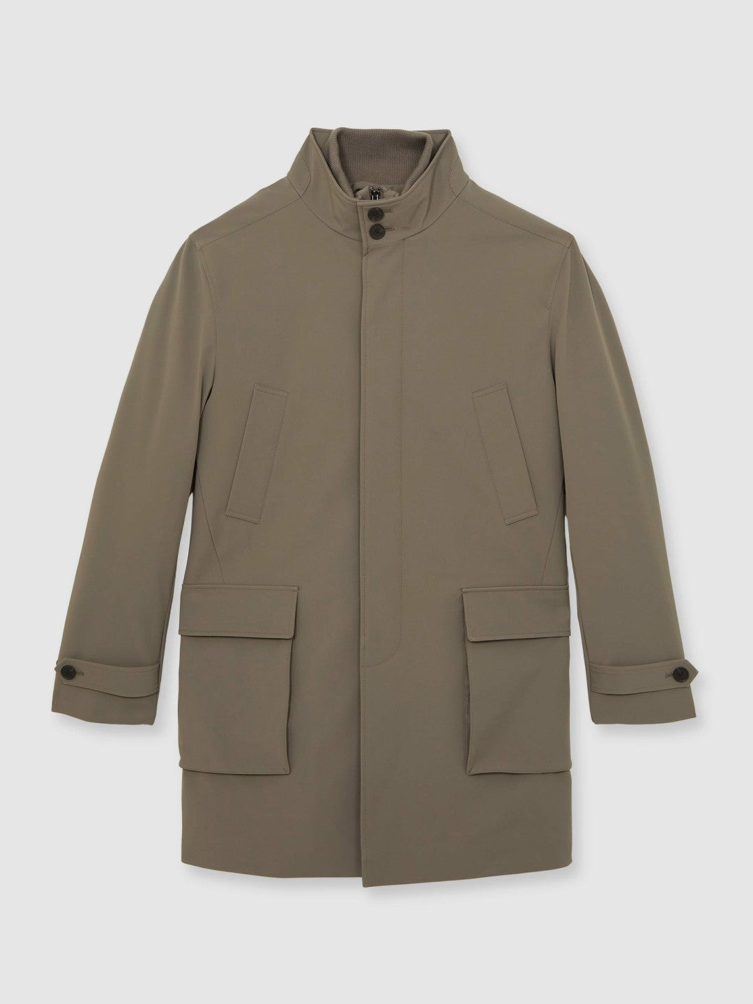 Hybrid Removable-Gilet Overcoat Mushroom Brown | Men
