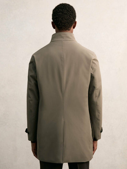 Hybrid Removable-Gilet Overcoat Mushroom Brown | Men