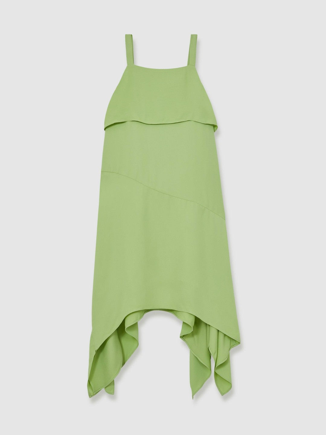 9-13 yrs Handkerchief-Hem Sleeveless Dress Green | Children & Baby