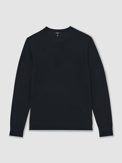 Merino Wool Crew Neck Jumper Midnight Navy | Men
