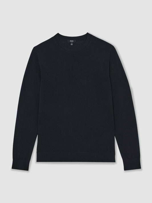 Merino Wool Crew Neck Jumper Midnight Navy | Men