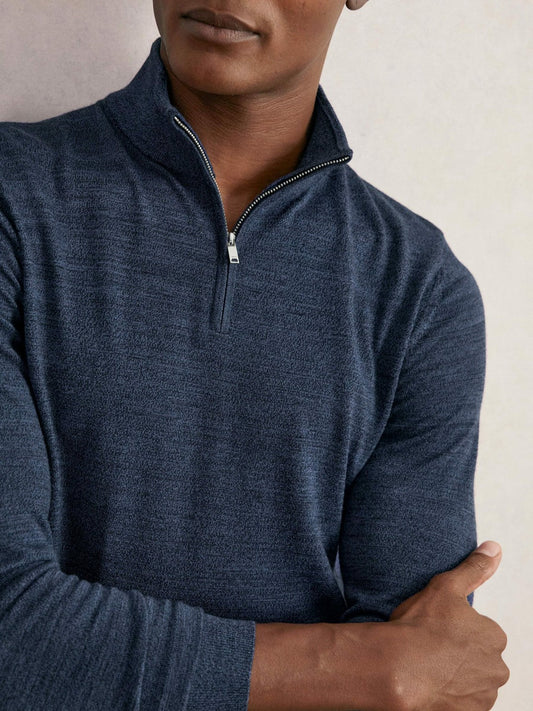Merino Wool Half-Zip Jumper  | Men