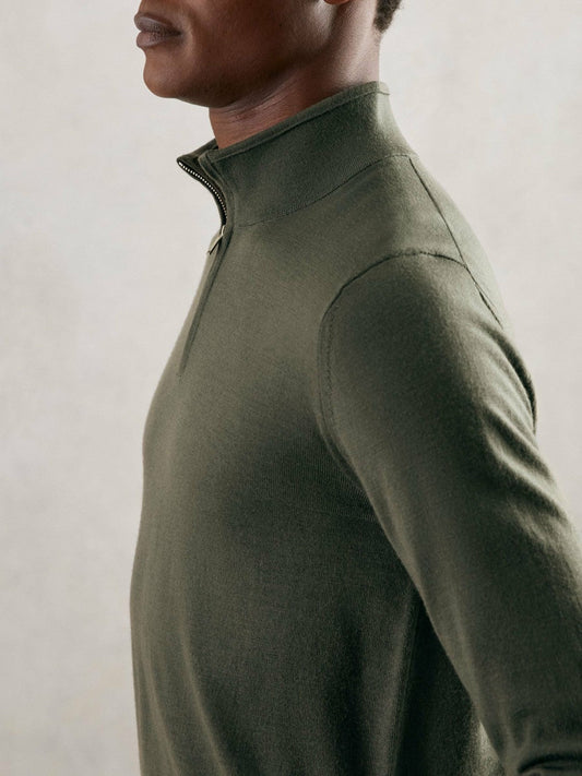 Merino Wool Half-Zip Jumper  | Men