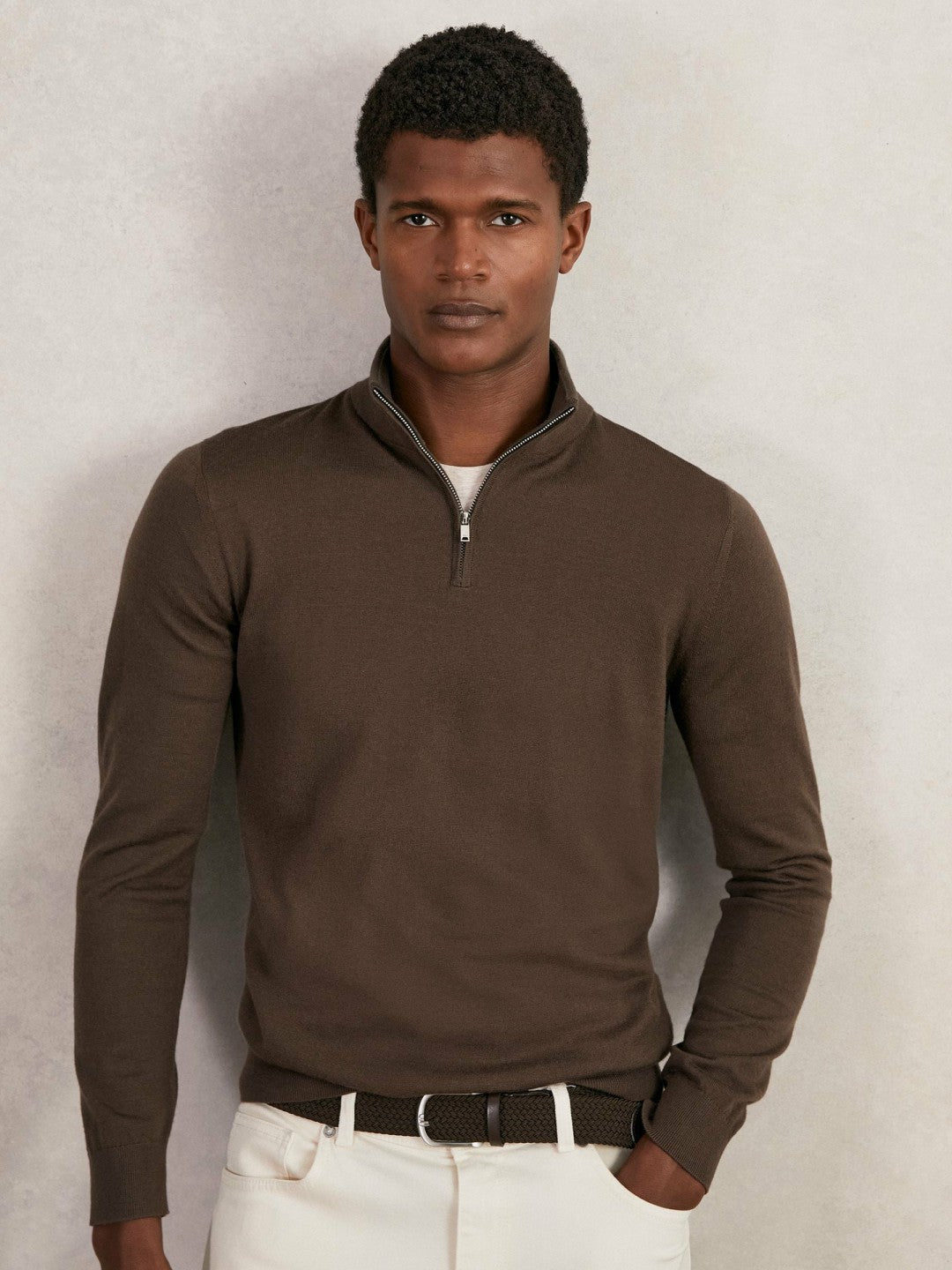 Merino Wool Half-Zip Jumper  | Men