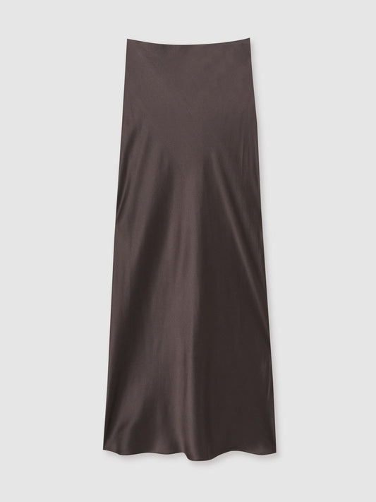 Silk Slip Maxi Skirt Mauve | Women